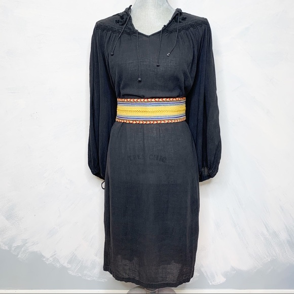 Vintage Dresses & Skirts - Vintage Nandans Cotton Embroidered Midi Dress Boho